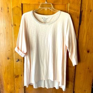 Chico’s size 2 Pale pink Tunic w/ trim